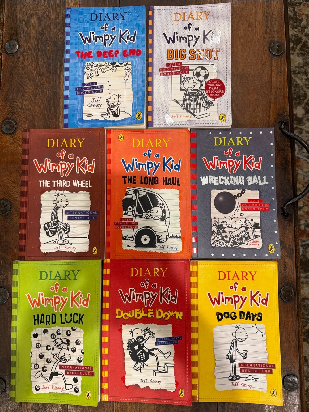 Dairy Of a Wimpy Kid Set Of 8 Paper Back Books